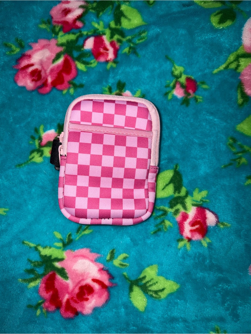 Pink Checkerboard Mini Pouch for tumbler